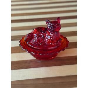 Mosser Glass x Black Cat Vintage Limited Edition Mini Cat on Nest